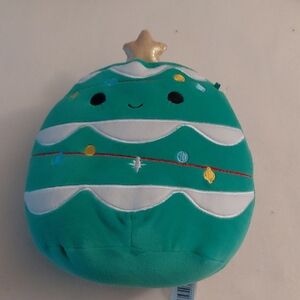 Squishmallows Teal Christmas Tree Plush NWT/ Tag Attachment